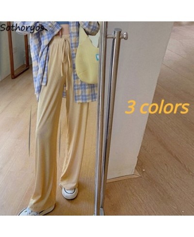 Sleep Bottoms Women 3 Colors Chic Trendy Brisk Leisure Soft Cozy All-match Popular Ulzzang Home Korean Style College Streetwe...