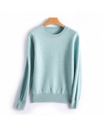 Autumn And Winter Cashmere Sweater Women's Crew Neck Pullover Casual Knitted Top Women's Short Undercoat Fashion 18 Colors $2...