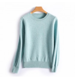 Autumn And Winter Cashmere Sweater Women's Crew Neck Pullover Casual Knitted Top Women's Short Undercoat Fashion 18 Colors $2...