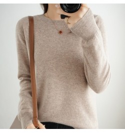 Autumn And Winter Cashmere Sweater Women's Crew Neck Pullover Casual Knitted Top Women's Short Undercoat Fashion 18 Colors $2...