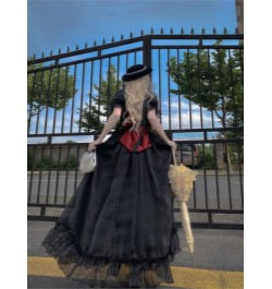 purple sweet Female Puff Sleeve Gothic Retro Party Dress Princess Ruffle Vestido Summer Woman 2023 Black Mesh Eleagnt prom $4...