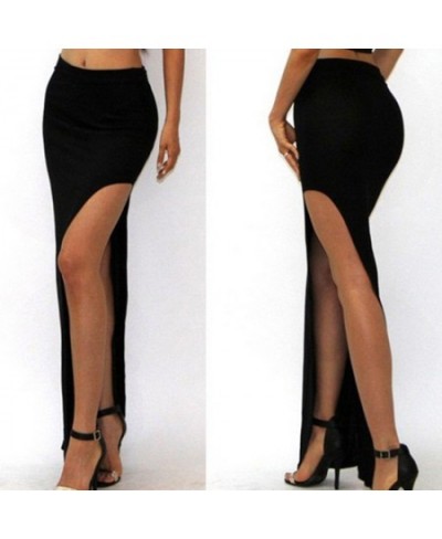 New Fashion Charming Sexy Women Lady Long Skirts Open Side Split Skirt Long High Waist High Slit Maxi Skirt Black $22.52 - Sk...