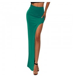 New Fashion Charming Sexy Women Lady Long Skirts Open Side Split Skirt Long High Waist High Slit Maxi Skirt Black $22.52 - Sk...