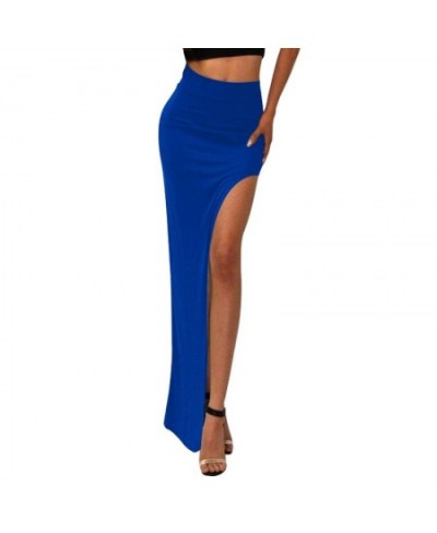 New Fashion Charming Sexy Women Lady Long Skirts Open Side Split Skirt Long High Waist High Slit Maxi Skirt Black $22.52 - Sk...