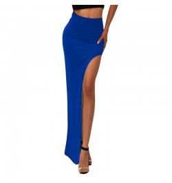 New Fashion Charming Sexy Women Lady Long Skirts Open Side Split Skirt Long High Waist High Slit Maxi Skirt Black $22.52 - Sk...