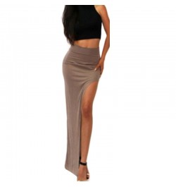 New Fashion Charming Sexy Women Lady Long Skirts Open Side Split Skirt Long High Waist High Slit Maxi Skirt Black $22.52 - Sk...