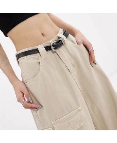 Y2k Cargo Pants Big Pockets Button Sweatpants Women Streetwear Sporty Joggers Korean Fashion Outfits Harajuku Jeans $108.49 -...