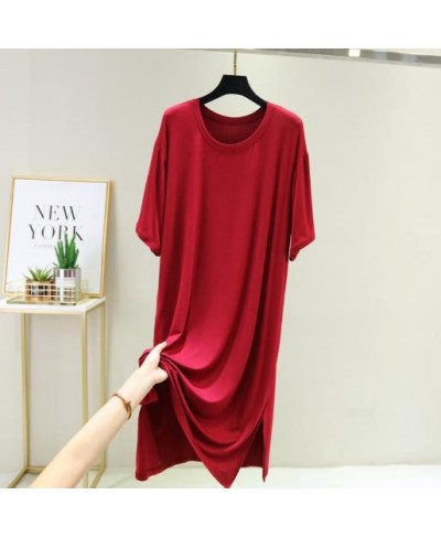 Sleepwear women night dress new modal cotton nightgowns loose large size nightshirt female gown sleep dresses nuisette femme ...