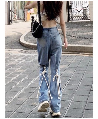 Pure Color Denim Flare Pants Elegant Vintage Casual Wide Leg Jeans Korean Style High Waist Slim Y2k Trousers Woman Summer 202...