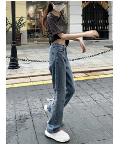 Pure Color Denim Flare Pants Elegant Vintage Casual Wide Leg Jeans Korean Style High Waist Slim Y2k Trousers Woman Summer 202...