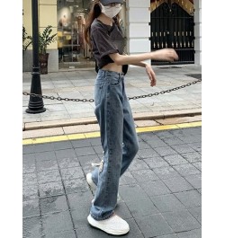 Pure Color Denim Flare Pants Elegant Vintage Casual Wide Leg Jeans Korean Style High Waist Slim Y2k Trousers Woman Summer 202...