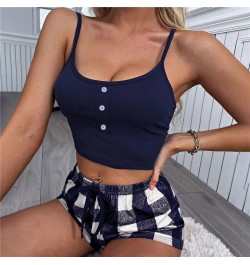 Women Sleepwear Cotton Sexy Lace Pajamas Set Female Elegant Sleeveless Top and Shorts Night Suit Pj Set Underwear $18.76 - Sl...