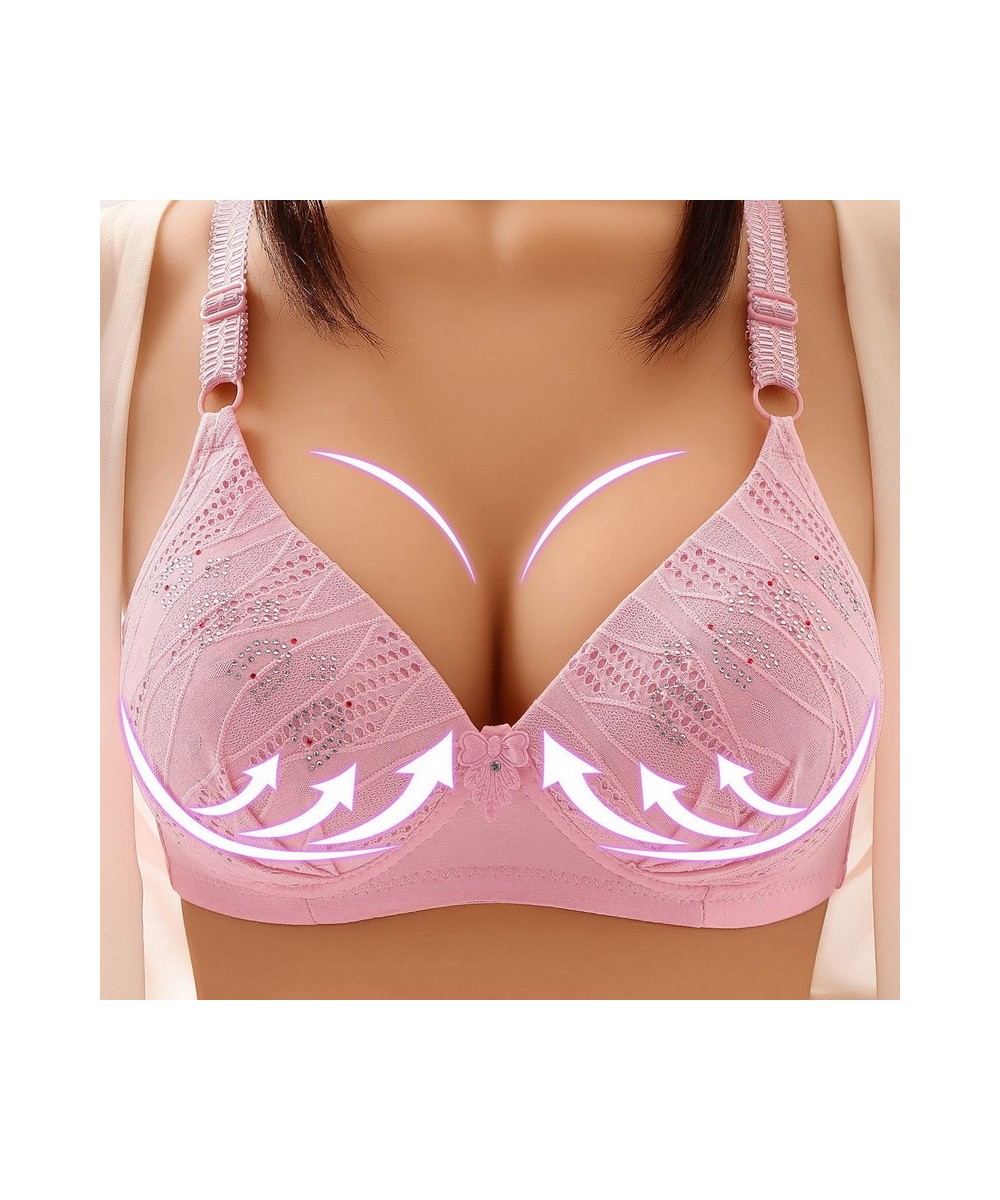 Sexy Thin Adjustable Breathable Bras Women Lace Push Up Bra Lingerie Comfort Wire Free Intimates Brassiere Plus Size Lace $12...