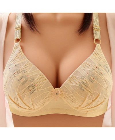 Sexy Thin Adjustable Breathable Bras Women Lace Push Up Bra Lingerie Comfort Wire Free Intimates Brassiere Plus Size Lace $12...