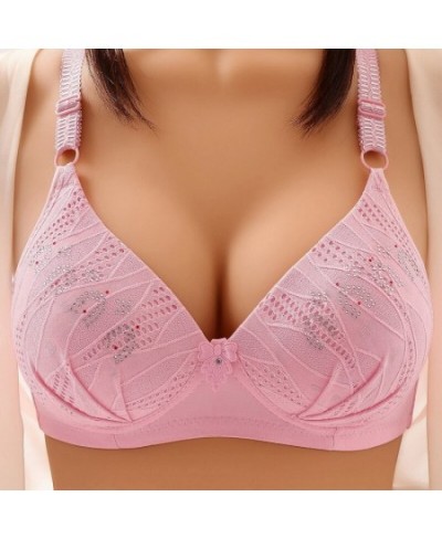 Sexy Thin Adjustable Breathable Bras Women Lace Push Up Bra Lingerie Comfort Wire Free Intimates Brassiere Plus Size Lace $12...