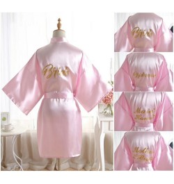 Gold Bridesmaid robes Sleepwear Robe Wedding Bride Bridesmaid Robes Pyjama Robe Female nightwear Bathrobe Nightdress Nightgow...