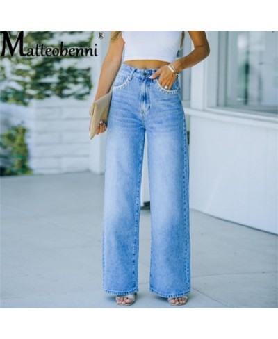 Wide Leg Pant Women Jeans Autumn Winter High Waist Slouchy Blue Straight Leg Denim Trouser Fall 2023 Casual High Street Cloth...