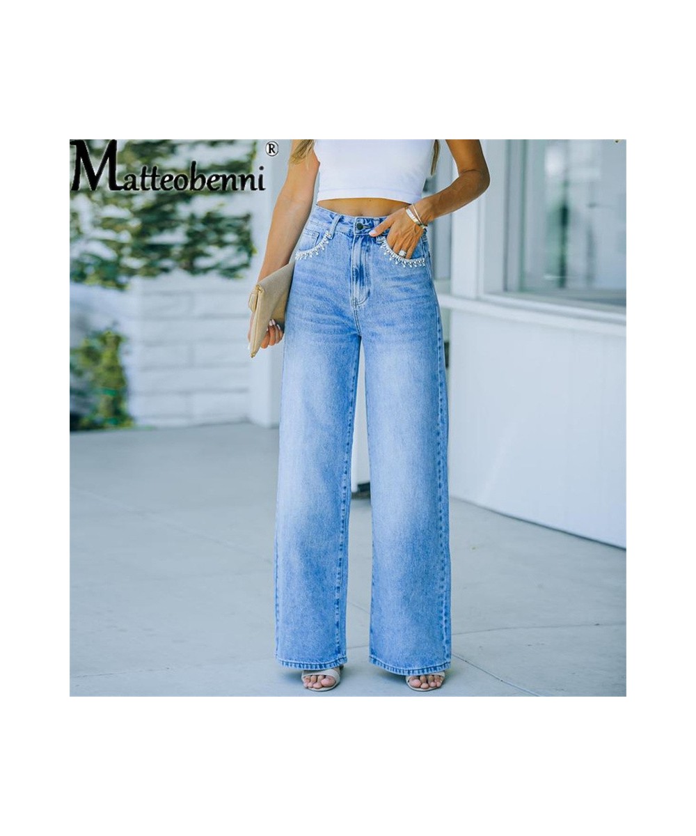 Wide Leg Pant Women Jeans Autumn Winter High Waist Slouchy Blue Straight Leg Denim Trouser Fall 2023 Casual High Street Cloth...