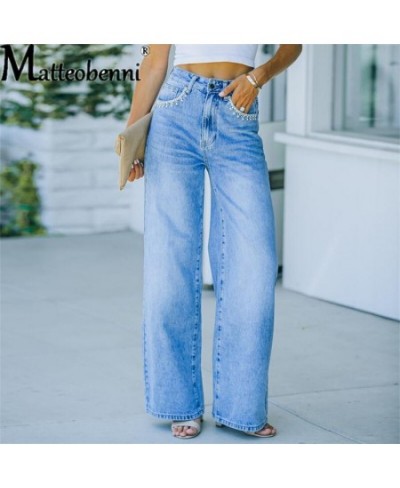 Wide Leg Pant Women Jeans Autumn Winter High Waist Slouchy Blue Straight Leg Denim Trouser Fall 2023 Casual High Street Cloth...