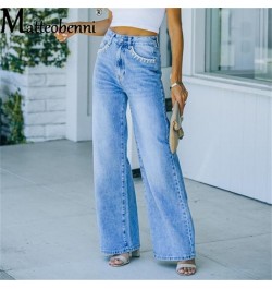 Wide Leg Pant Women Jeans Autumn Winter High Waist Slouchy Blue Straight Leg Denim Trouser Fall 2023 Casual High Street Cloth...