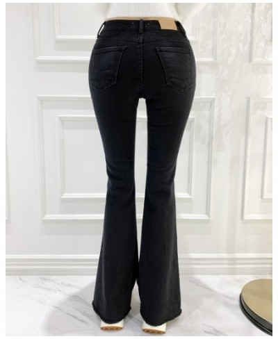 Chic Black Jeans for Women Streetwear High Waisted Elastic Denim Pants Y2k Korean Fashion Elegant Skinny Jean Mom $52.01 - Jeans