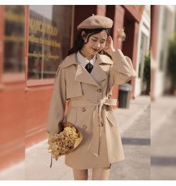 Trench Women Popular Ins All-match Street Wear Belt Button Trendy Korean Style Fashion Young Ladies Harajuku Spring Fit $43.3...