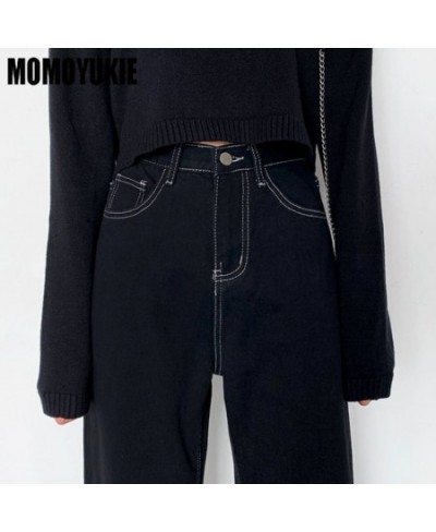 2022 Vintage Korean Style New Winter FleeceWarm Straight Baggy Leisure Jean High WaistFor Women Harajuku Denim Pants Streetwe...