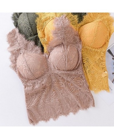 Sexy Padded Top Ladies V-Neck Lace Push Up Vest Tank Wide Straps Wrapped Chest Beauty Back Rimless Hot Hot $20.75 - Underwear