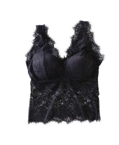 Sexy Padded Top Ladies V-Neck Lace Push Up Vest Tank Wide Straps Wrapped Chest Beauty Back Rimless Hot Hot $20.75 - Underwear