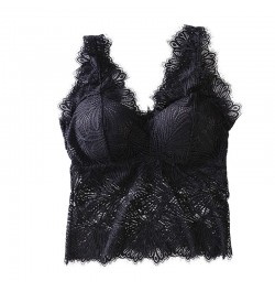 Sexy Padded Top Ladies V-Neck Lace Push Up Vest Tank Wide Straps Wrapped Chest Beauty Back Rimless Hot Hot $20.75 - Underwear