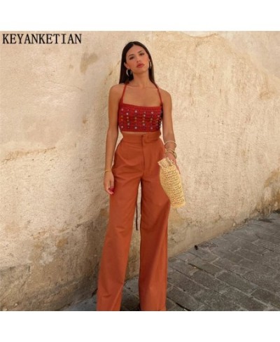 Women's Color Hot Diamond Knit Sling Corset Mujer Summer New Resort Style One Word Neck Tight Short Sweater Vest $25.06 - Top...