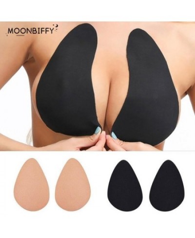 1 Pair Women Large Size Adhesive Bra Water Drop Shaped Invisible Breast Pads Silicone Lifting Nipple Cover Push Up Chest $10....