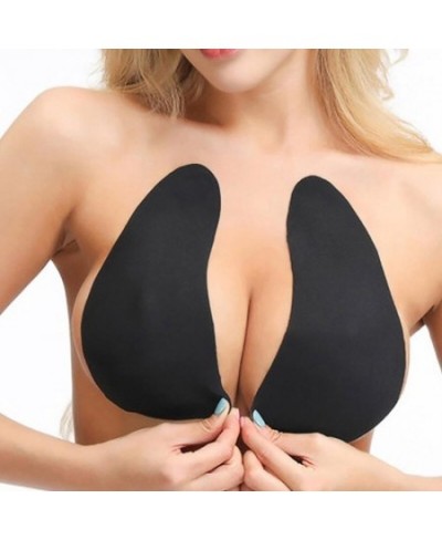 1 Pair Women Large Size Adhesive Bra Water Drop Shaped Invisible Breast Pads Silicone Lifting Nipple Cover Push Up Chest $10....