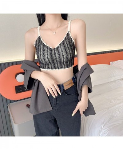 Women's Sexy Bras European & American Fashion Vest Top + 2023 New Summer Simple Camisole for Women $21.06 - Underwear