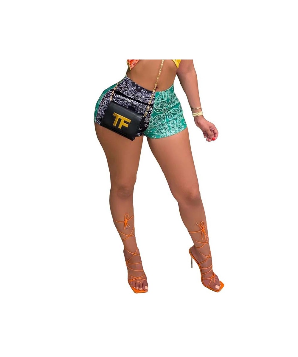 Fashion Stretch High Waisted Biker Shorts Summer 2023 Women Clothing Sexy Trendy Bandana Print Fitness Sweat Shorts $24.80 - ...