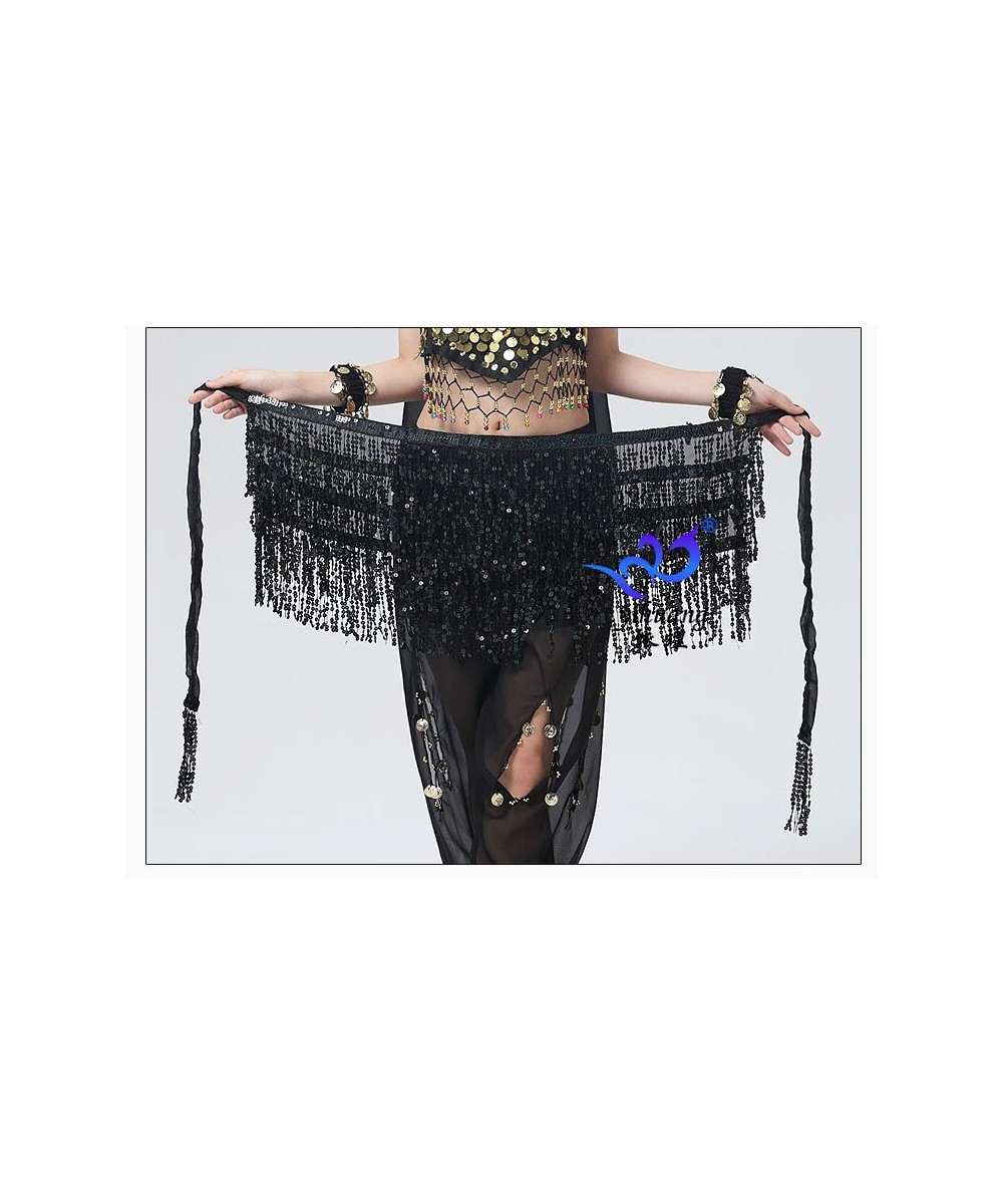 Women Boho Fringe Skirt Sexy Sequin Tassel Belly Dance Hip Scarf Rave Wrap Skirt Belt Performance Custume Skirt 2023 $24.40 -...