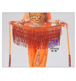 Women Boho Fringe Skirt Sexy Sequin Tassel Belly Dance Hip Scarf Rave Wrap Skirt Belt Performance Custume Skirt 2023 $24.40 -...