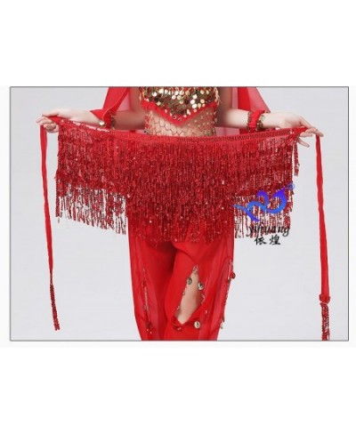 Women Boho Fringe Skirt Sexy Sequin Tassel Belly Dance Hip Scarf Rave Wrap Skirt Belt Performance Custume Skirt 2023 $24.40 -...