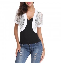 Lady Short Cardigan Fashion Small Coat Women Summer Casual Thin Lace Shawl Wrap Short Sleeve Bolero Jacket Shrug $23.49 - Swe...