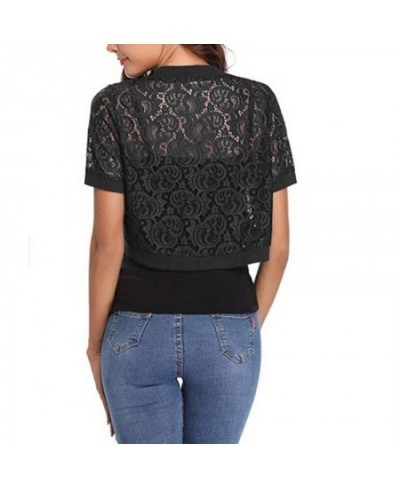 Lady Short Cardigan Fashion Small Coat Women Summer Casual Thin Lace Shawl Wrap Short Sleeve Bolero Jacket Shrug $23.49 - Swe...