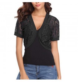 Lady Short Cardigan Fashion Small Coat Women Summer Casual Thin Lace Shawl Wrap Short Sleeve Bolero Jacket Shrug $23.49 - Swe...