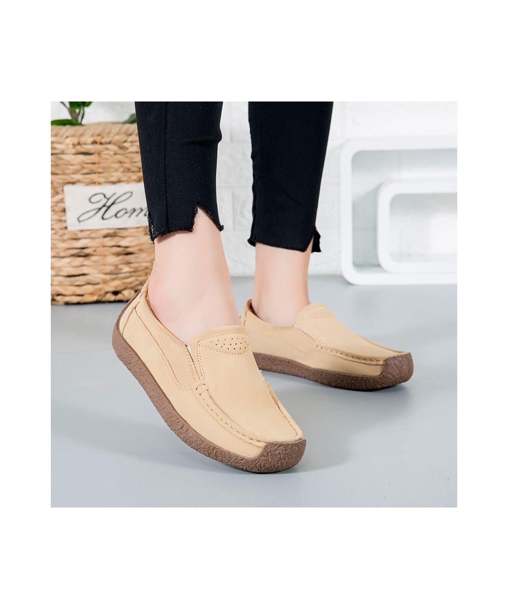 2023 Spring Summer Women Shoes Flats Loafers Platform Sneakers Luxury Suede Leather Women Casual Shoes Slip On Flats Moccasin...