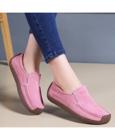 2023 Spring Summer Women Shoes Flats Loafers Platform Sneakers Luxury Suede Leather Women Casual Shoes Slip On Flats Moccasin...