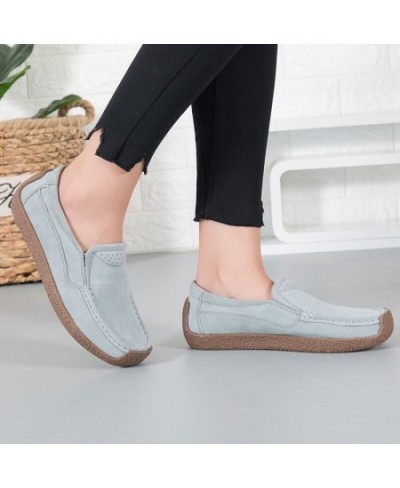 2023 Spring Summer Women Shoes Flats Loafers Platform Sneakers Luxury Suede Leather Women Casual Shoes Slip On Flats Moccasin...