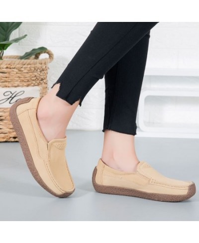 2023 Spring Summer Women Shoes Flats Loafers Platform Sneakers Luxury Suede Leather Women Casual Shoes Slip On Flats Moccasin...