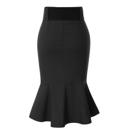 Women Pencil Skirt With Belt High Waist Slim Fit Mermaid Skirts Midi Craft Length Bodycon Skirt Office Lady Workwear $41.40 -...