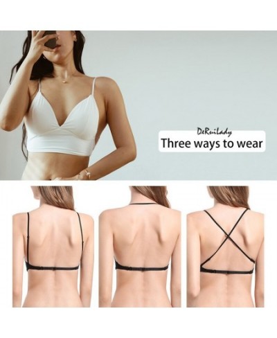 Sexy U Backless Bras for Women Underwear Comfort Ice Silk Wireless Bralette Top Thin Seamless Lingerie Plus Size Bras for Wom...