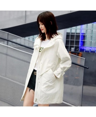 Jacket Women Loose Casual Trench Coat 2022 Spring New Fashion Long Slim Hooded Thin Outdoor Sports Coats Female A950 $76.95 -...