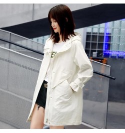 Jacket Women Loose Casual Trench Coat 2022 Spring New Fashion Long Slim Hooded Thin Outdoor Sports Coats Female A950 $76.95 -...