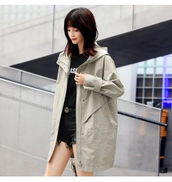 Jacket Women Loose Casual Trench Coat 2022 Spring New Fashion Long Slim Hooded Thin Outdoor Sports Coats Female A950 $76.95 -...